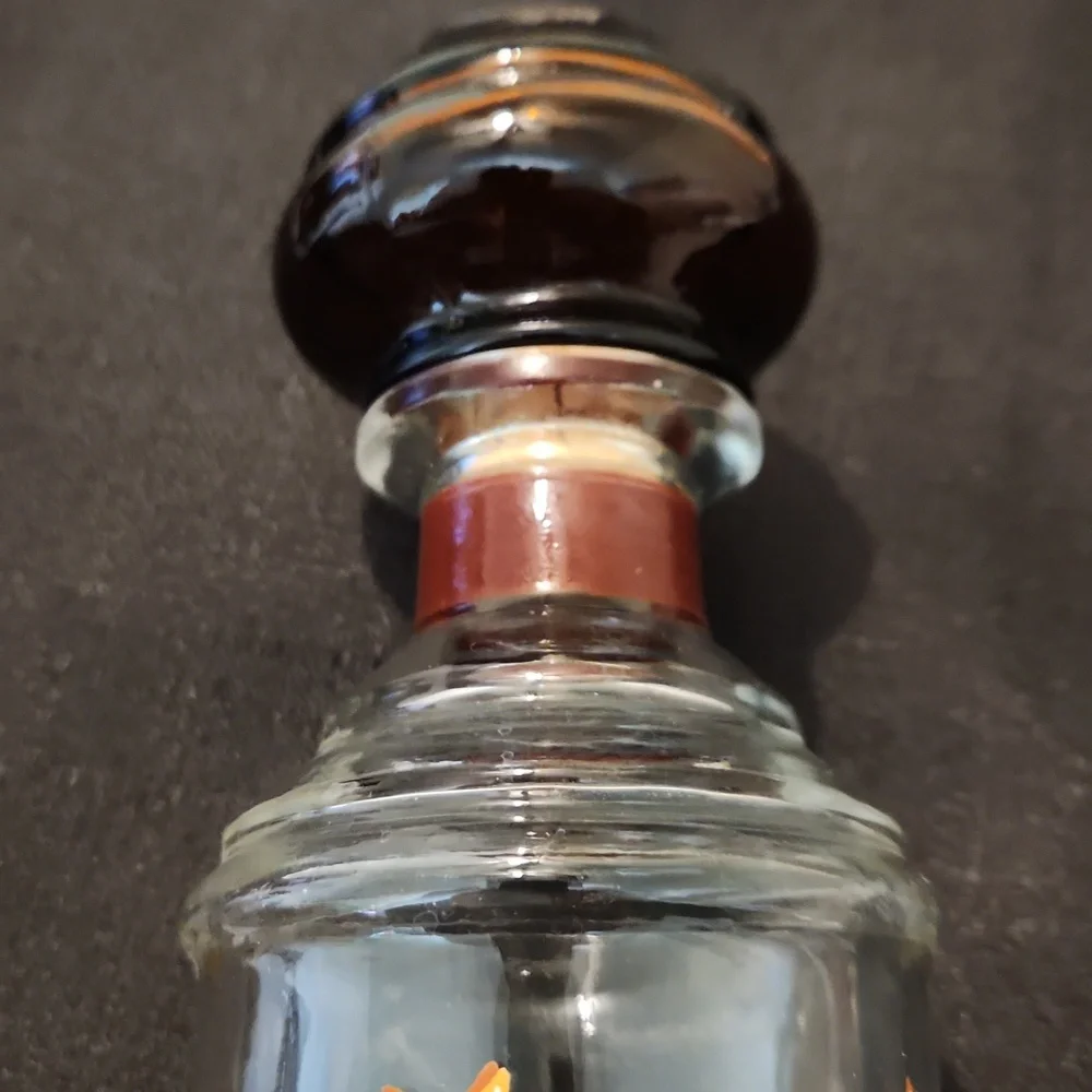 1967 CABIN STILL BACK DEER DESIGN WHISKEY BOTTLE -DECANTER.